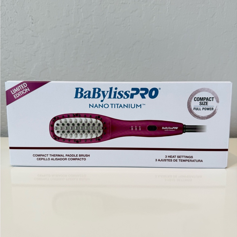 BaBylissPRO Nano Titanium Compact Thermal Paddle Brush